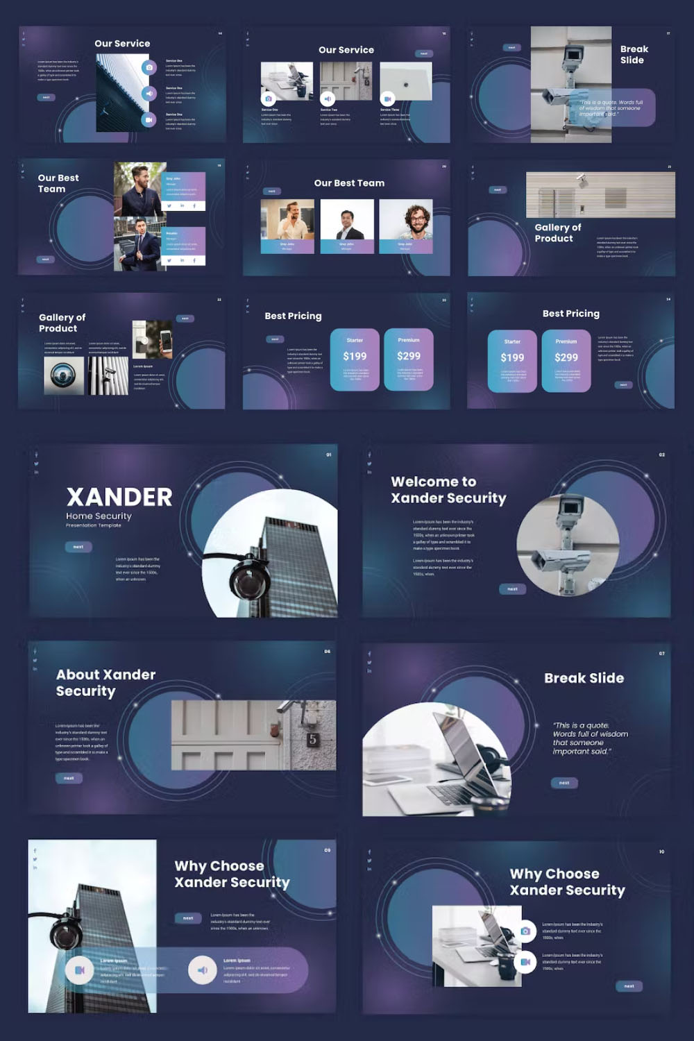 Home security powerpoint template.