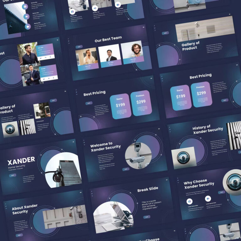 Xander - Home Security Powerpoint Template – MasterBundles