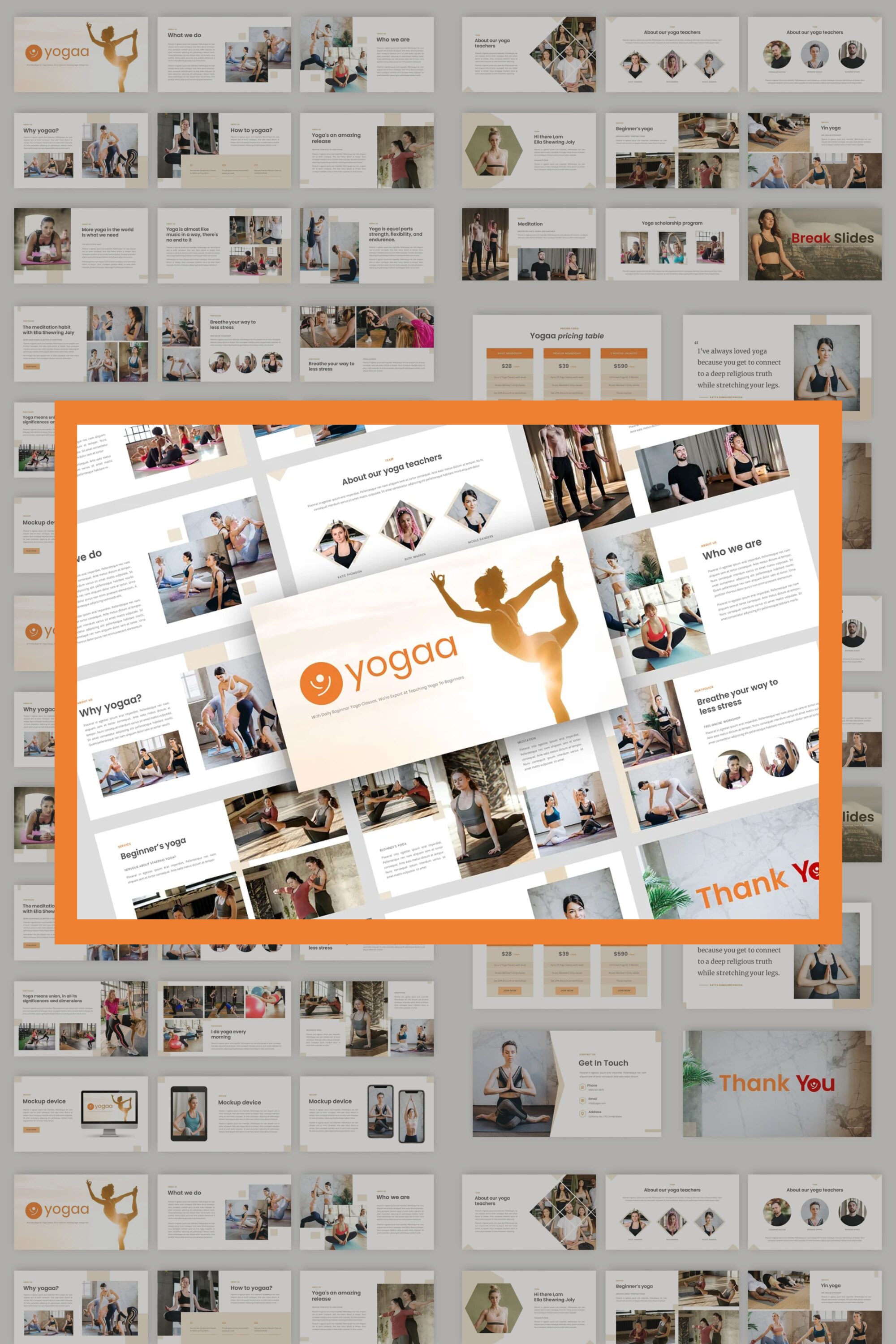 Yogaa Powerpoint Template Preview Pinterest.