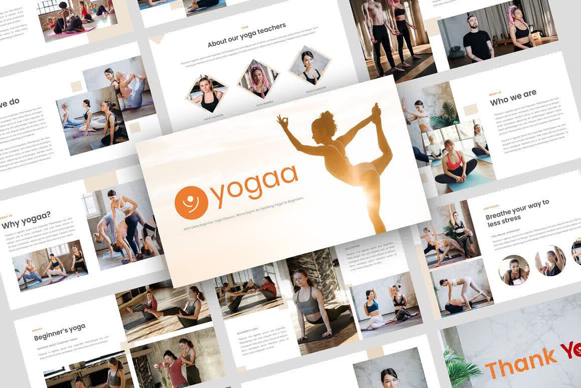Yogaa Powerpoint Template Preview 1.