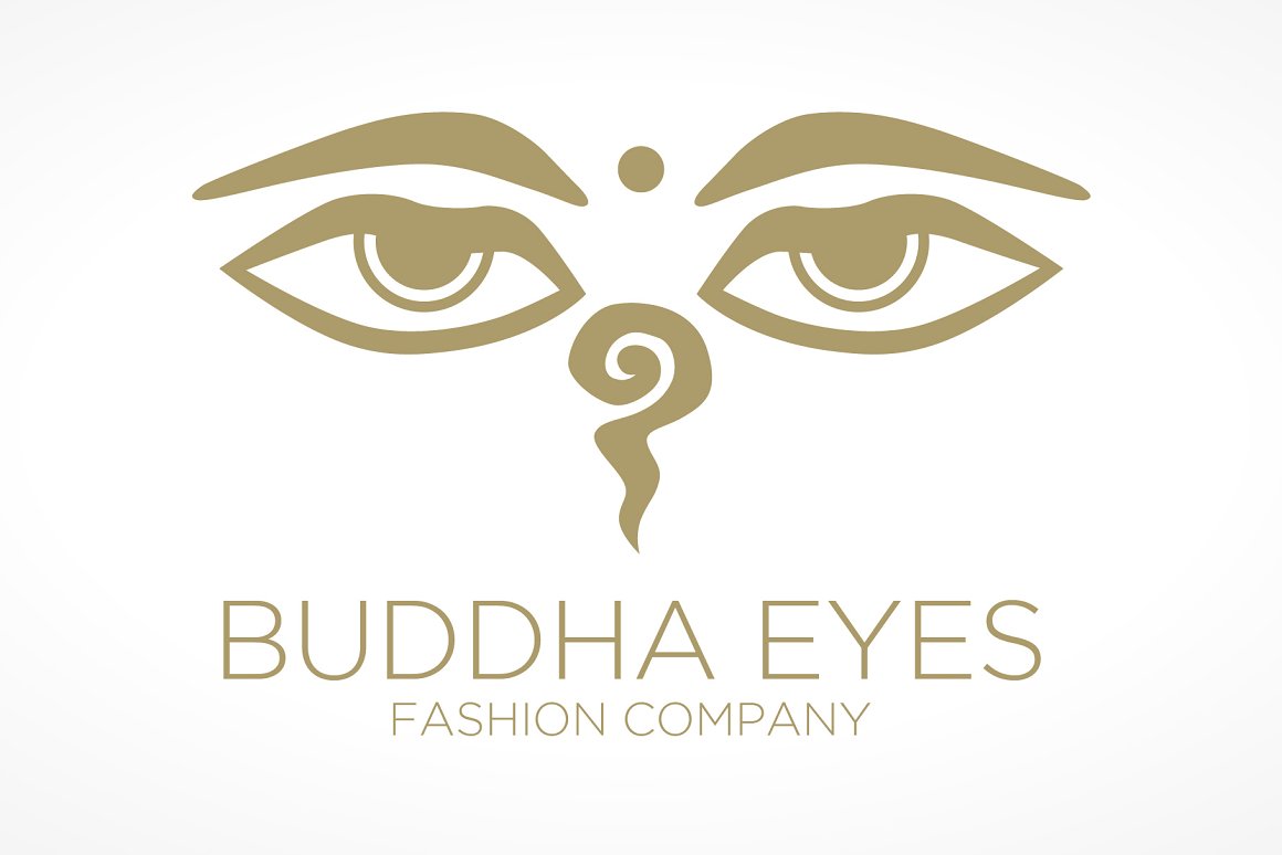 Buddha eyes with image.