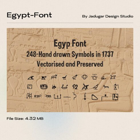 Image preview egypt font.