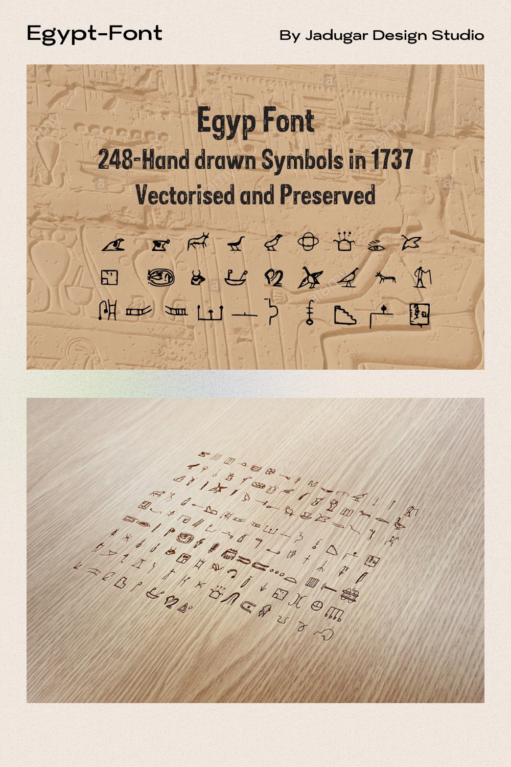 Pinterest picture with hieroglyphs.
