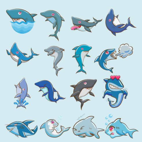 16 Baby Shark Characters SVG Files | Master Bundles