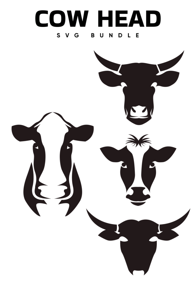 4 Cow Head SVG Designs – MasterBundles