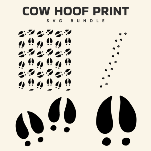 Cow Hoof Print SVG.