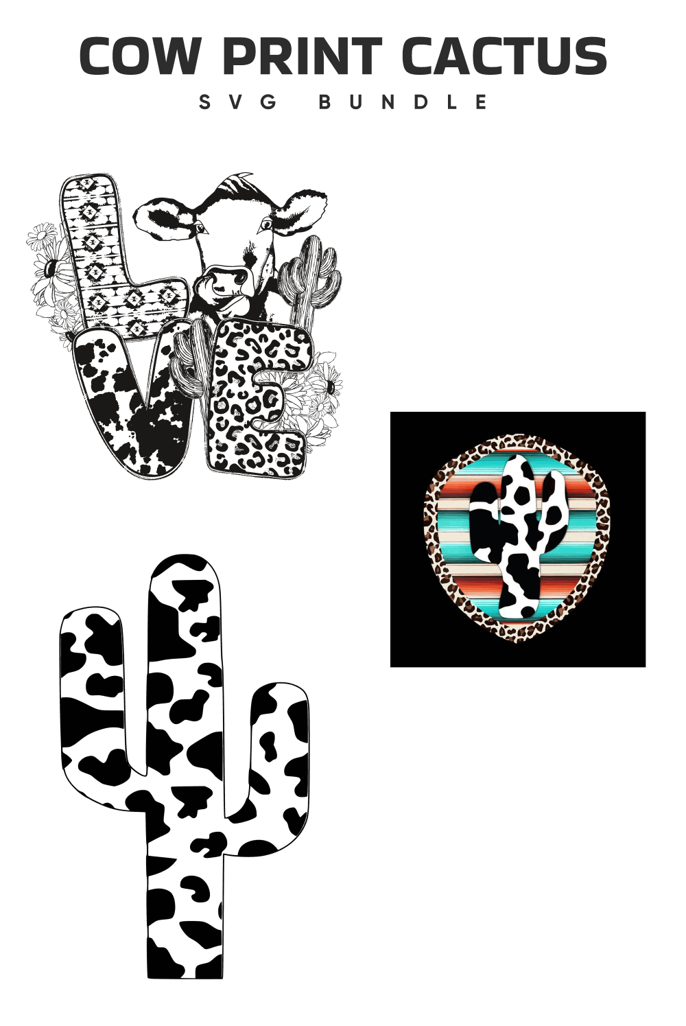 Cow Print Cactus SVG – MasterBundles
