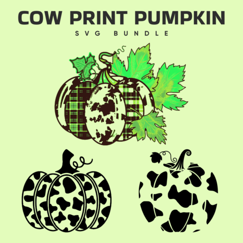 Cow Print Pumpkin SVG.