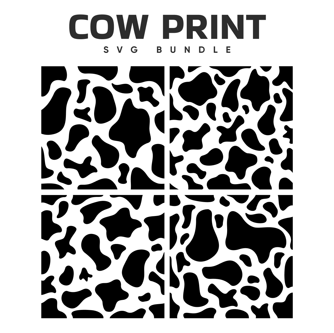 The cow print svg bundle.