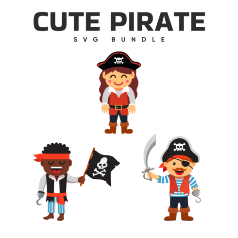 Prints of cute pirate svg bundle.