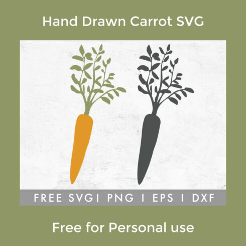 Hand drawn carrot SVG free for personal use.