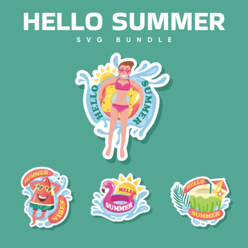 Hello summer SVG bundle.