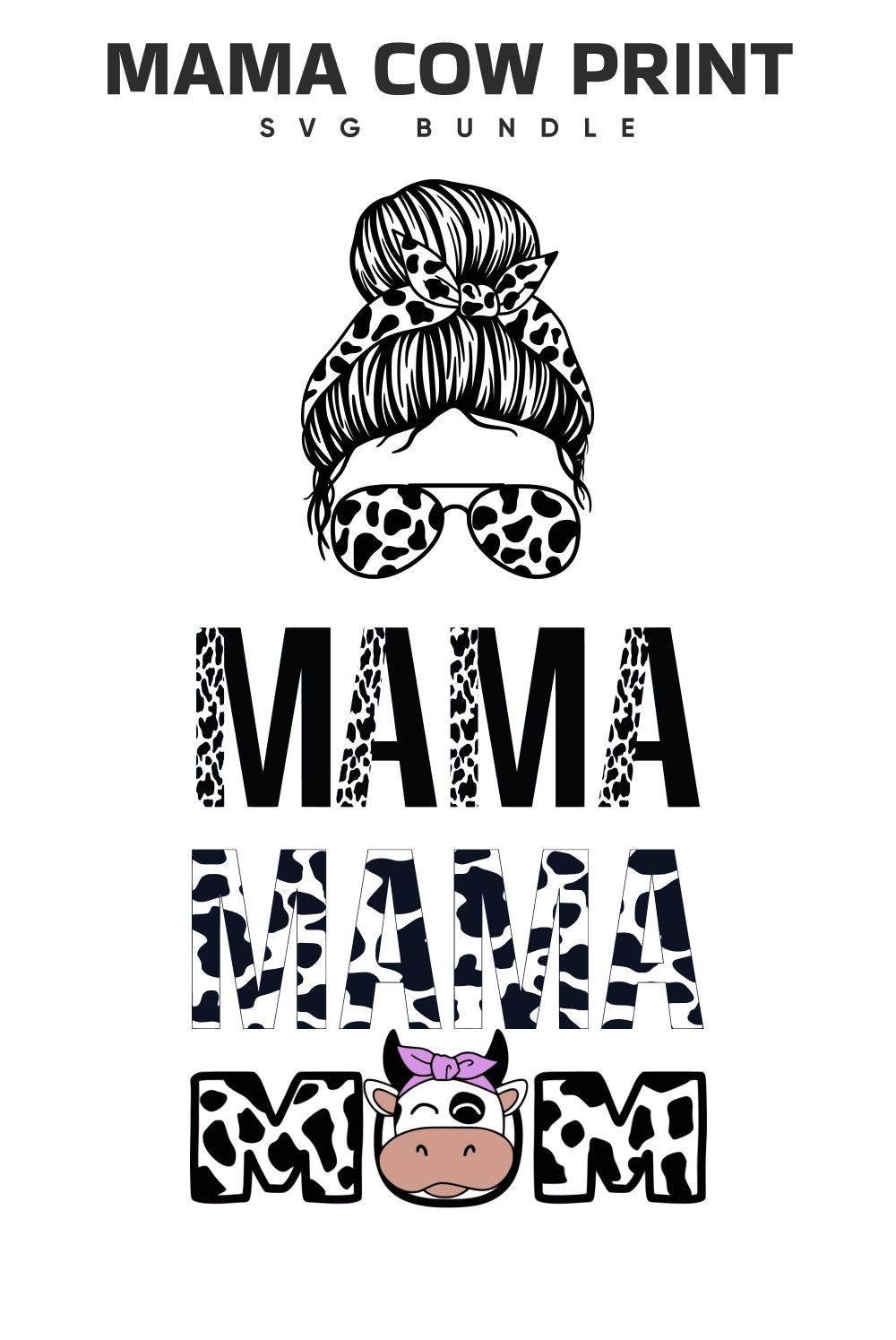Mama cow print - vinyl wrap