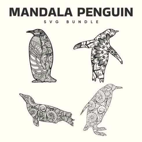 Mandala Penguin SVG Bundle.
