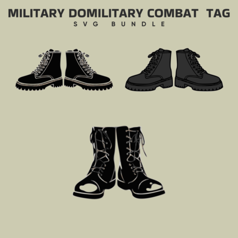 Military Combat Boots SVG.