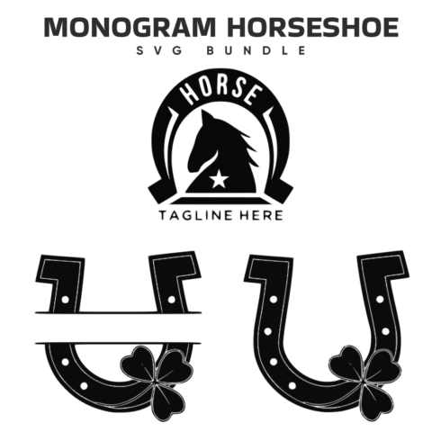 Monogram Horseshoe SVG.