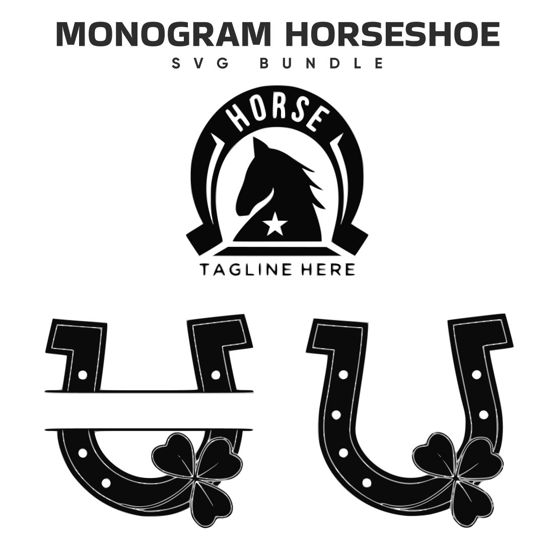 The monogram horse shoe logo.