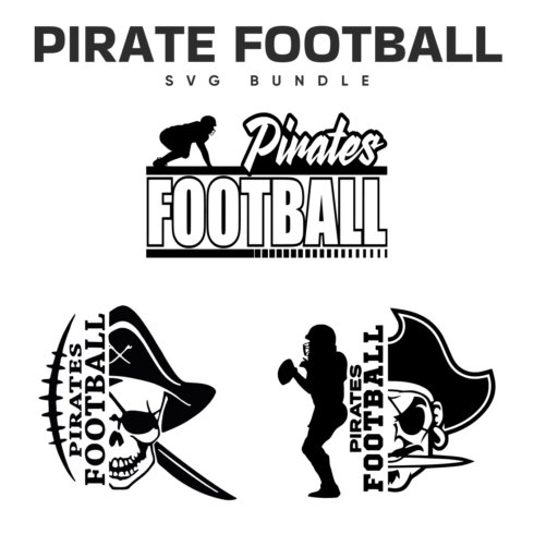 Prints of pirate football svg bundle.