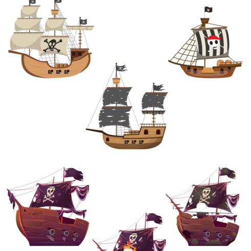 Pirate Ship SVG Designs | Master Bundles
