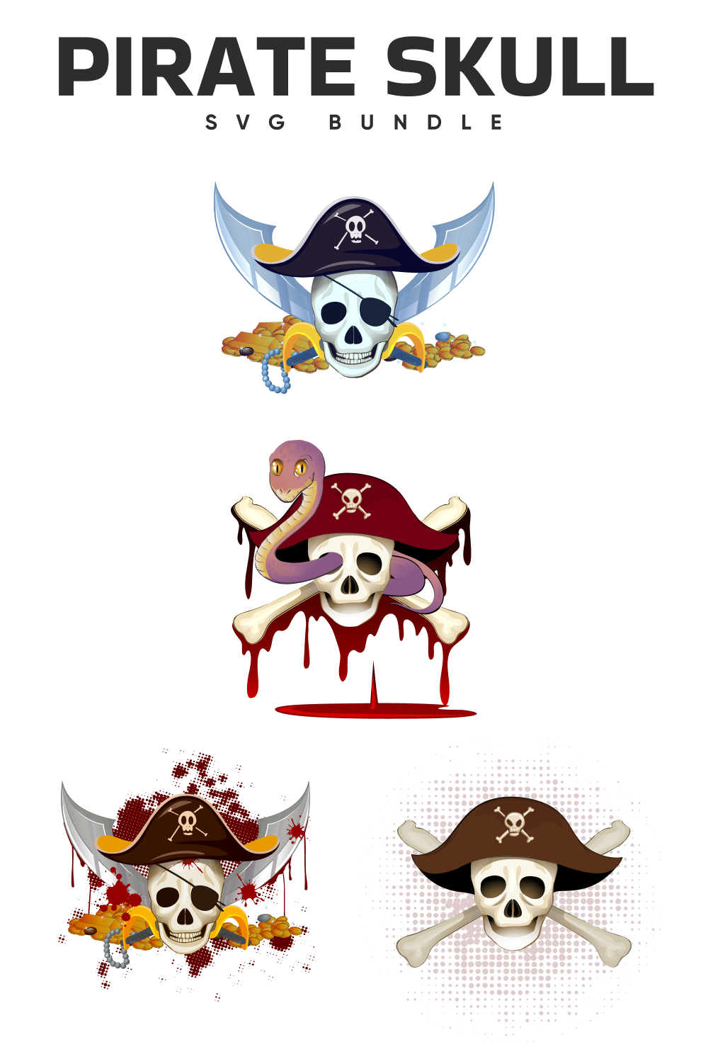 Pirate skull svg bundle of pinterest.