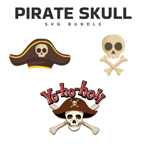 Prints of pirate skull svg bundle.