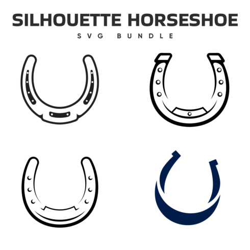 Silhouette horseshoe SVG bundle.