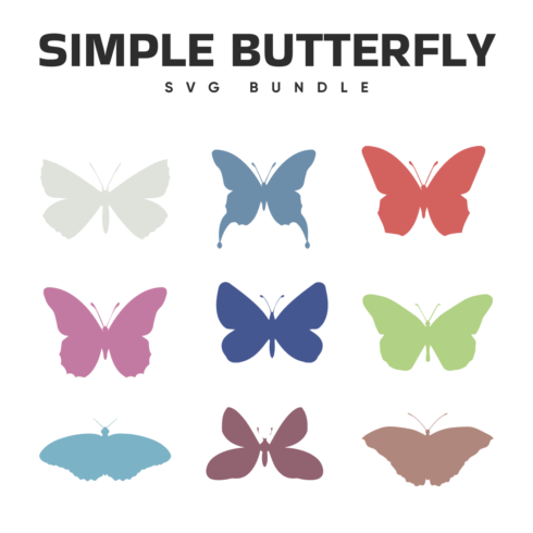 12 Simple Butterfly SVG Files.