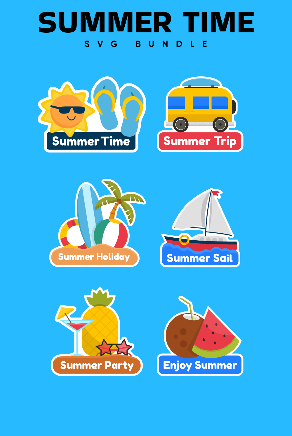 Summer Sail SVG files.