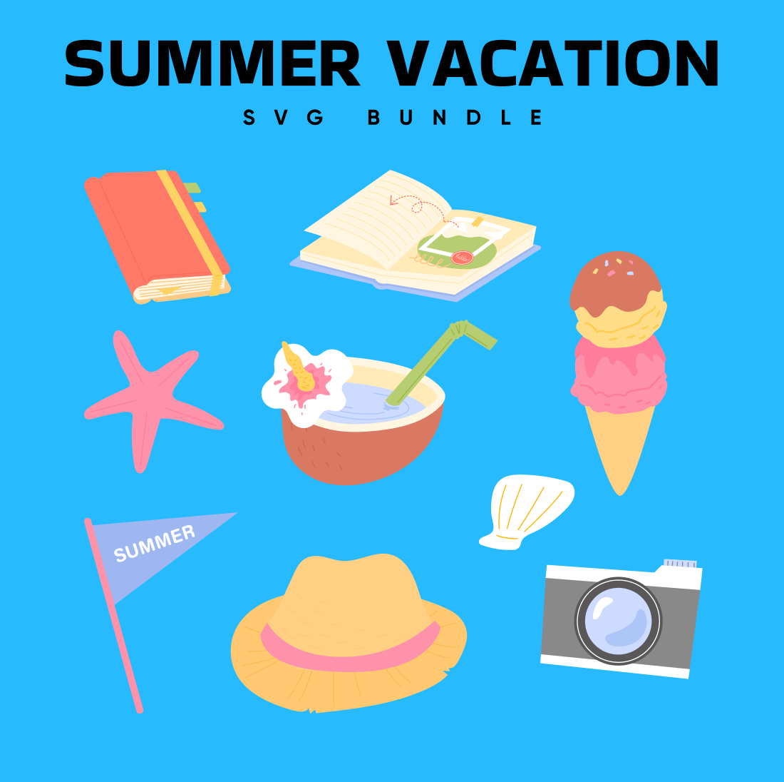Summer vacation SVG Bundle.