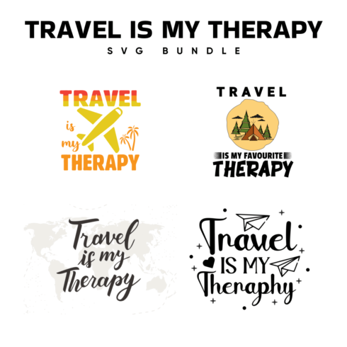 Travel is My Therapy SVG.