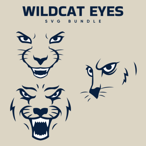 4 Wildcat Eyes SVG Files.