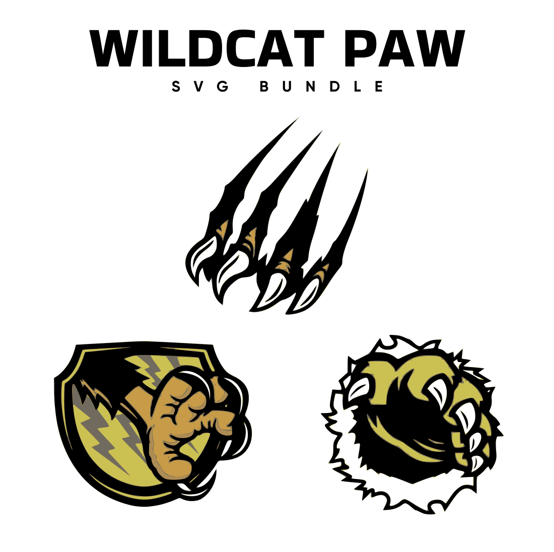 white wildcat paw logo
