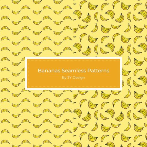 Bananas Seamless Patterns.