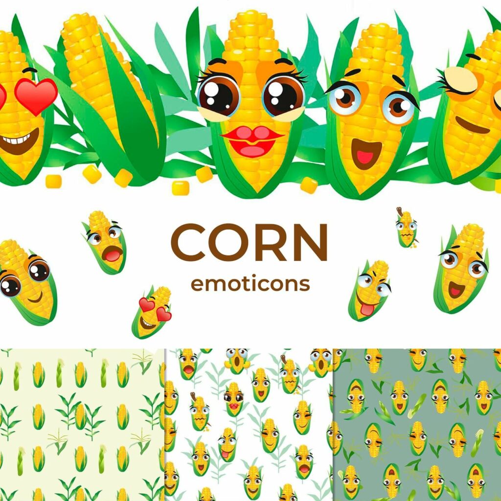 Corn Emoticons MasterBundles