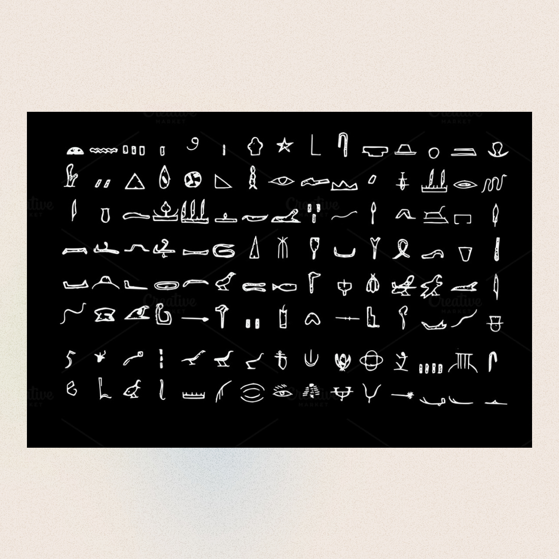 Prints of egypt font.