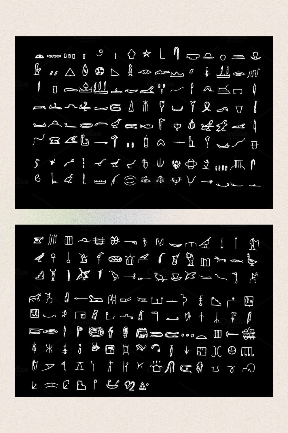 Beautiful Egyptian symbols.
