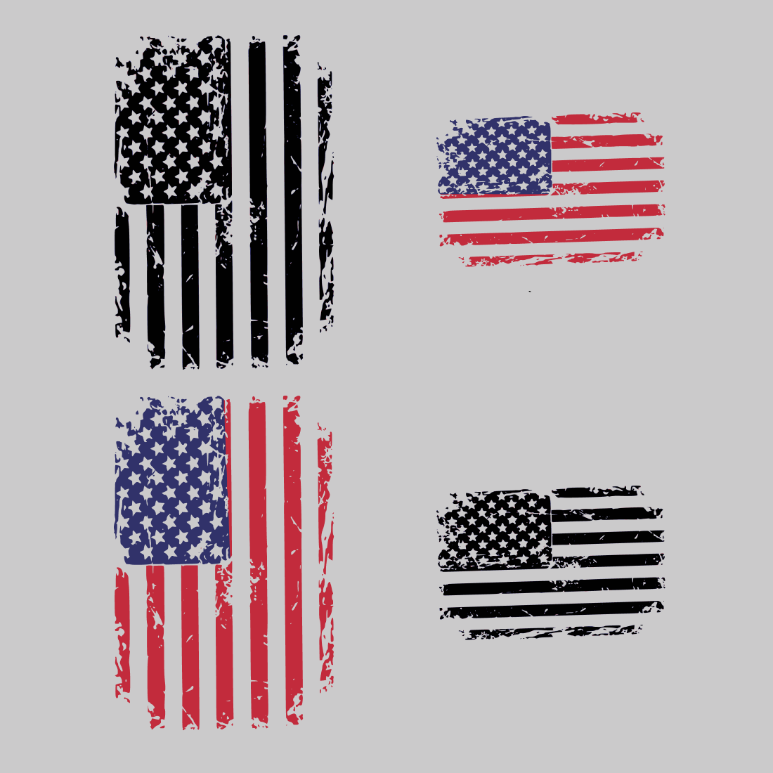 The flag day is colored and black and white.