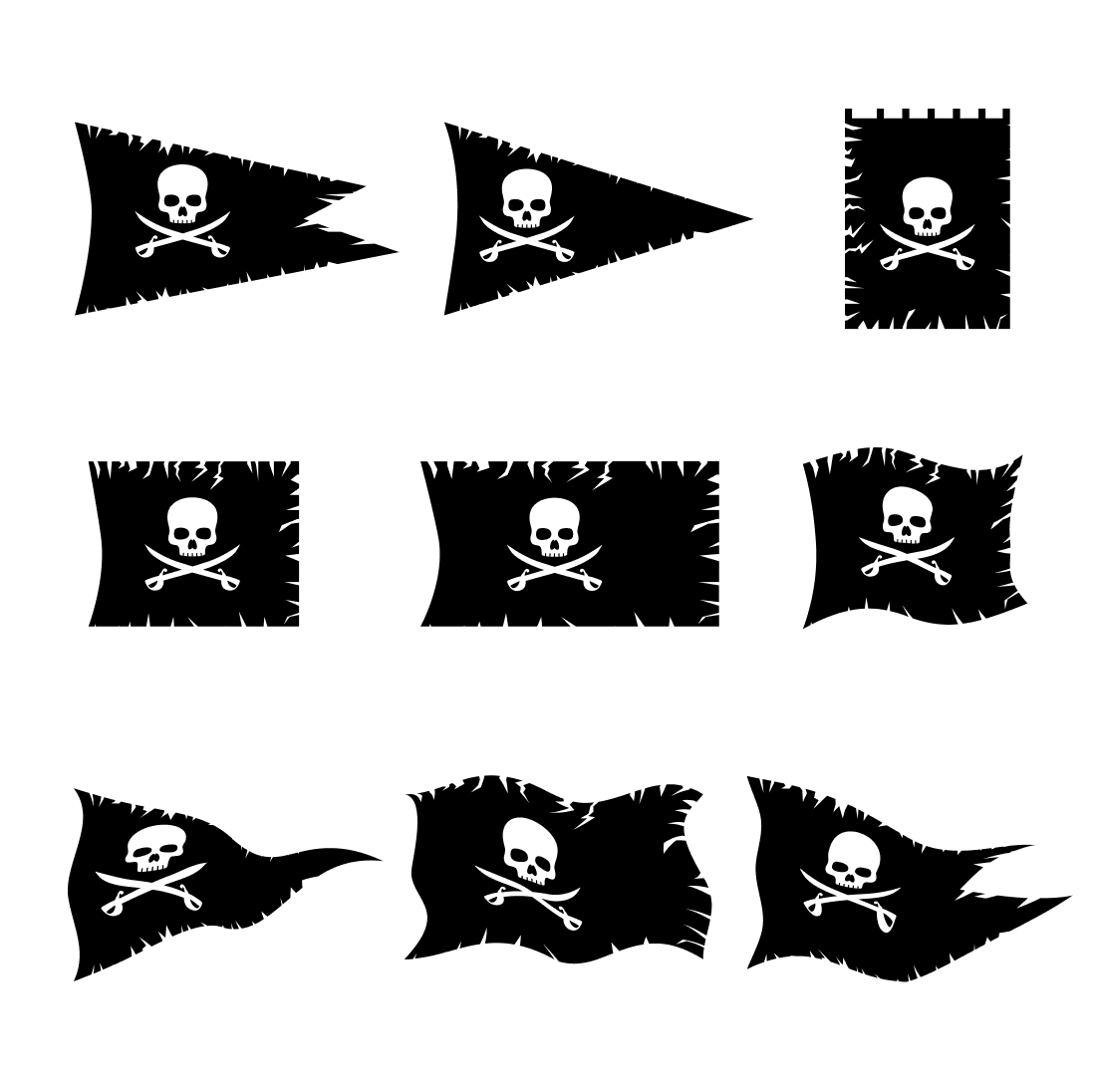 Preview pirate flag svg bundle.