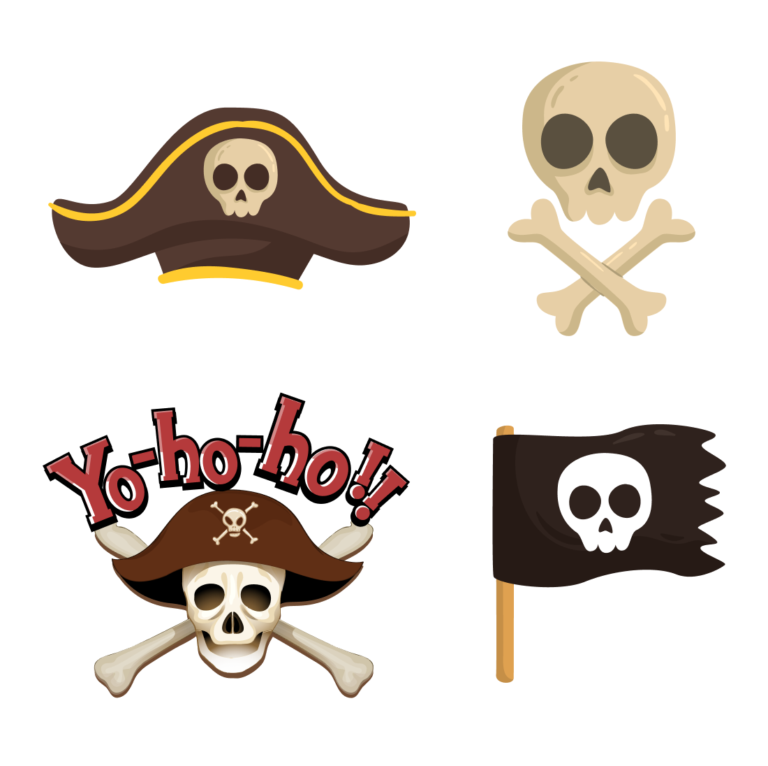 Preview pirate skull svg bundle.