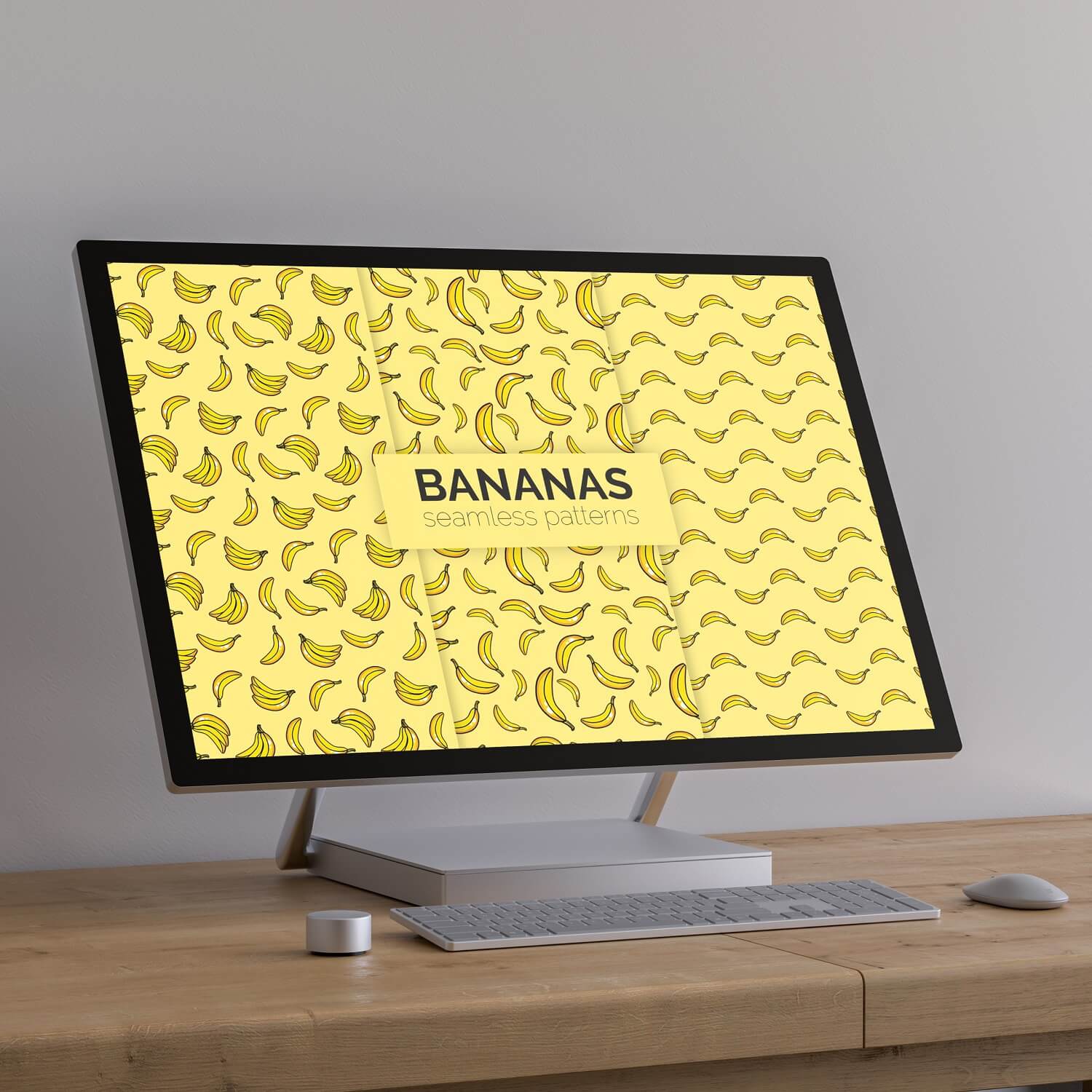 Preview Bananas Seamless Patterns on the computer.