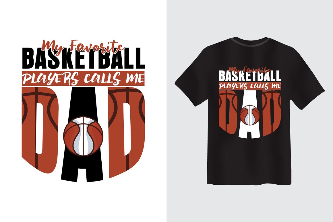 Awesome basketball on t-shirt prints.