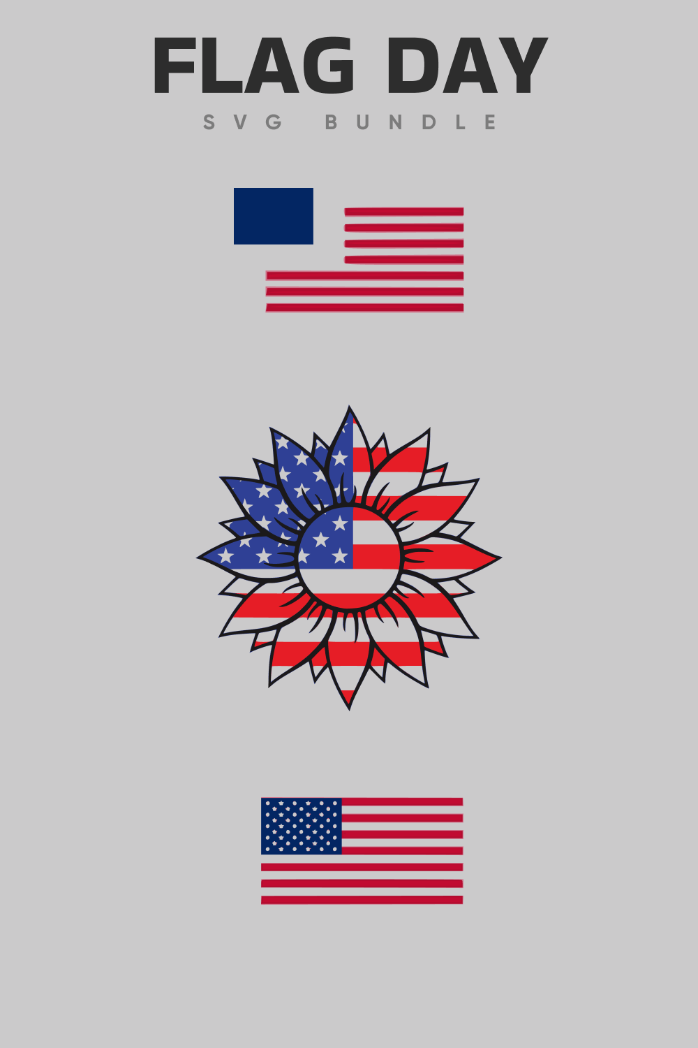 USA flag in the shape of a flower.