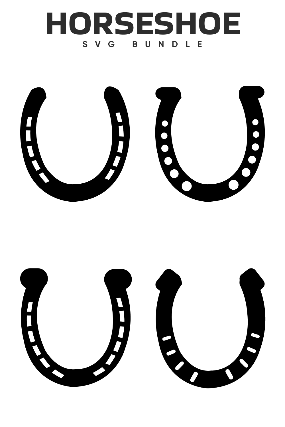 Four different types of horseshoes.