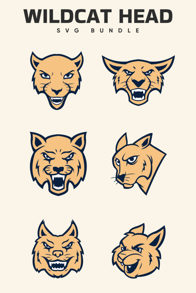 Wildcat Head Vector File 6 Wildcat Head SVG Files – MasterBundles