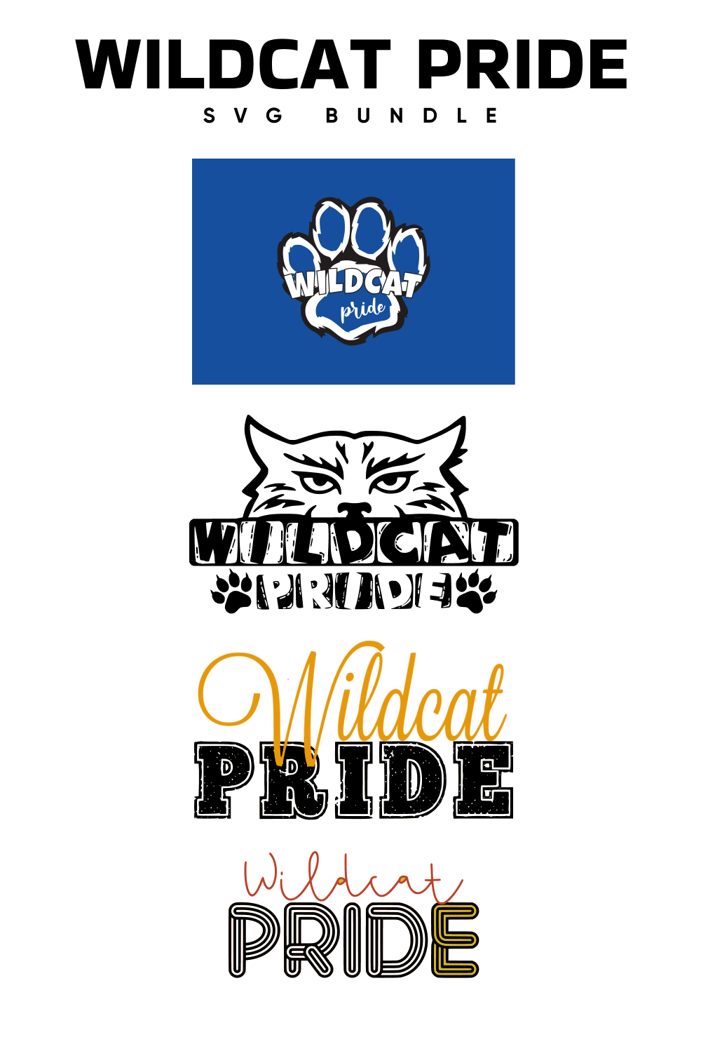 Wildcat pride svg bundle.