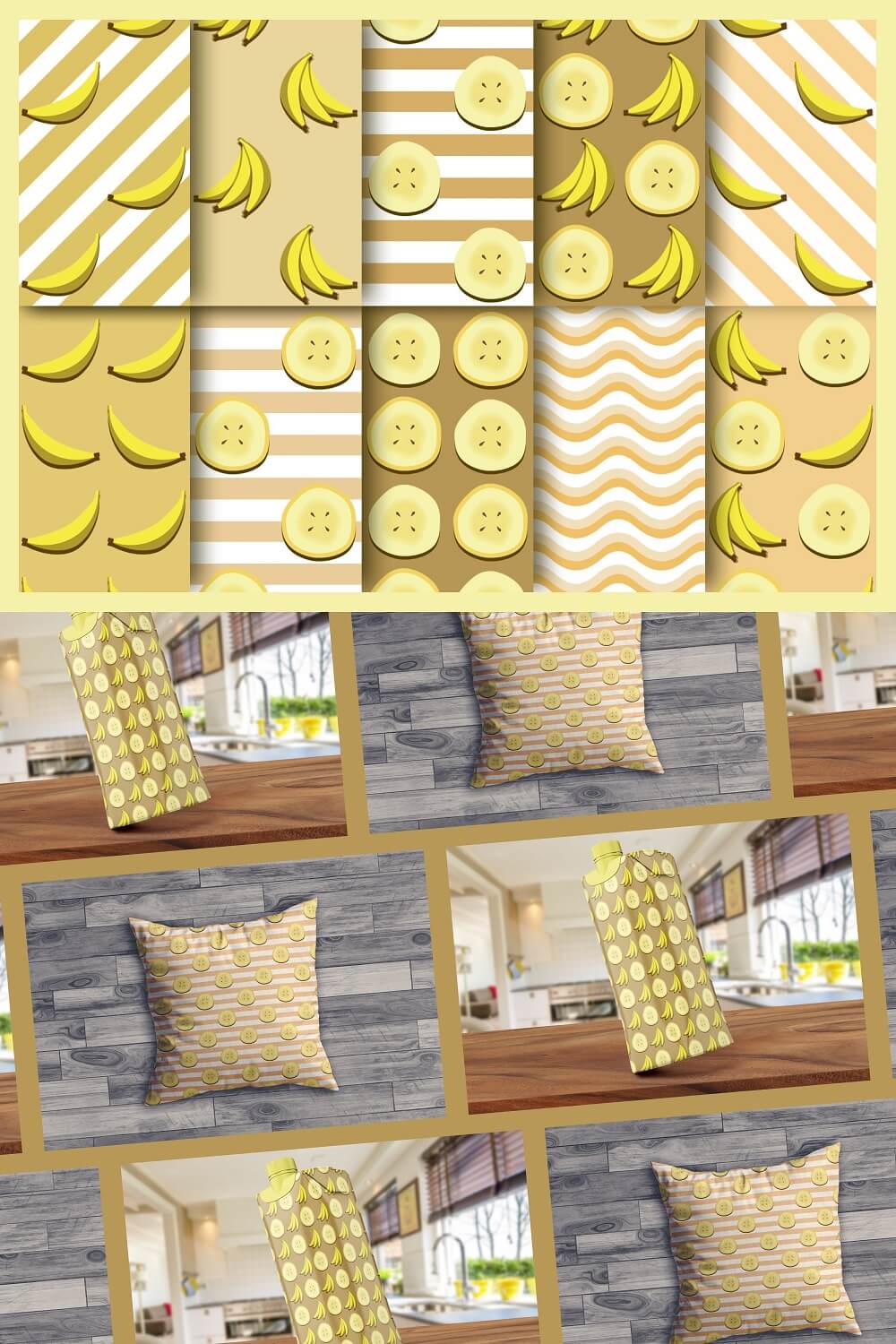 Examples of using banana print.