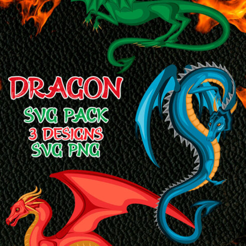 3 Dragon SVG Designs | Master Bundles