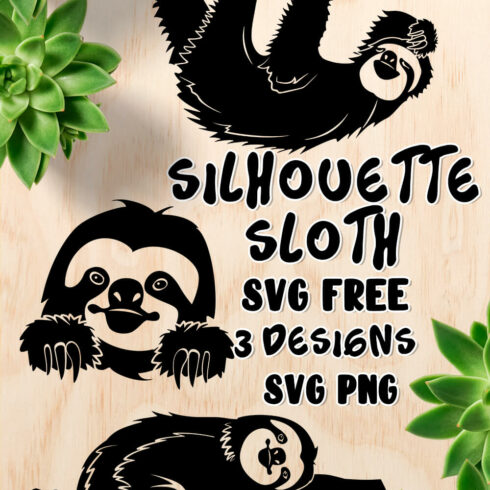 Silhouette Sloth SVG Free | Master Bundles