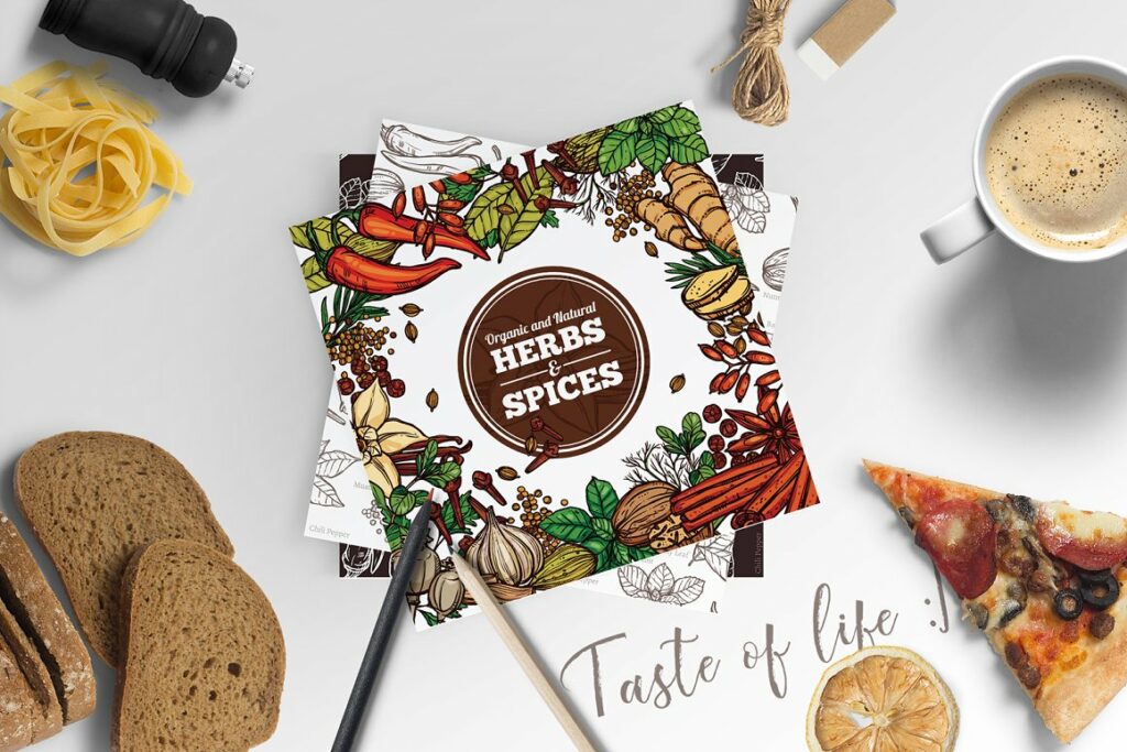 Herbs And Spices Sketches – Masterbundles