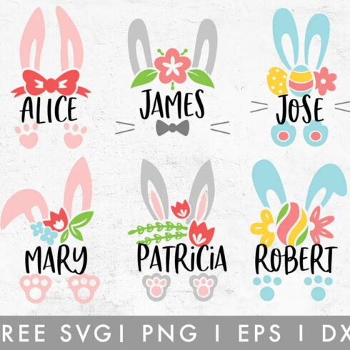 FREE Bunny Kids Split Monogram SVG | Master Bundles